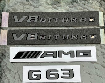 Mercedes G63 Emblem Set - W463/2019+ Models (Gloss Black)