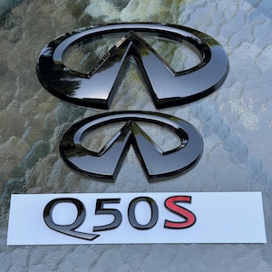 Infiniti Q50s Emblem Blackout Overlay Set (for: 2014+)