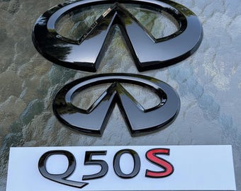 Infiniti Q50s Emblem Blackout Overlay Set (for: 2014+)