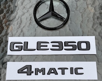 Mercedes GLE350 Complete Emblem Blackout Badge Set - Gloss Black (for: 2019-2025)
