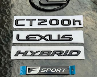 Lexus CT200h komplett F-Sport emblemset - blanksvart (för: 2011+)
