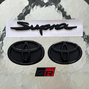 Toyota Supra Complete Emblem Blackout Badge Set - Gloss Black