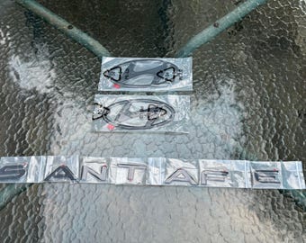 Hyundai SANTA FE Emblem Overlay Badge Set - 5th Gen (for: 2024+)