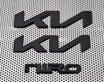 KIA NIRO Emblem Blackout Overlay Set - Gloss Black (for: 2022+)