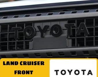 For Land Cruiser Gloss Blackout Front Grille Emblem Overlay (2024+)