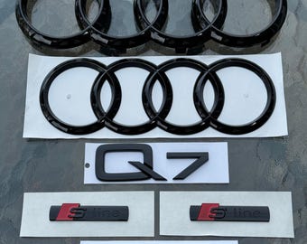 Audi Q7 Complete Emblem Blackout Set - Gloss Black (for: 2012+)