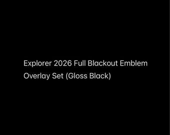 Explorer 2020-2026 Full Blackout Emblem Overlay Set (Gloss Black)