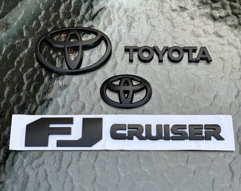 Toyota FJ Cruiser 2007-2015 Emblem Direct Replacement Badge set in Black