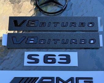 Mercedes S-Class Complete Emblem Blackout Badge Set - (for: 2005-2013)