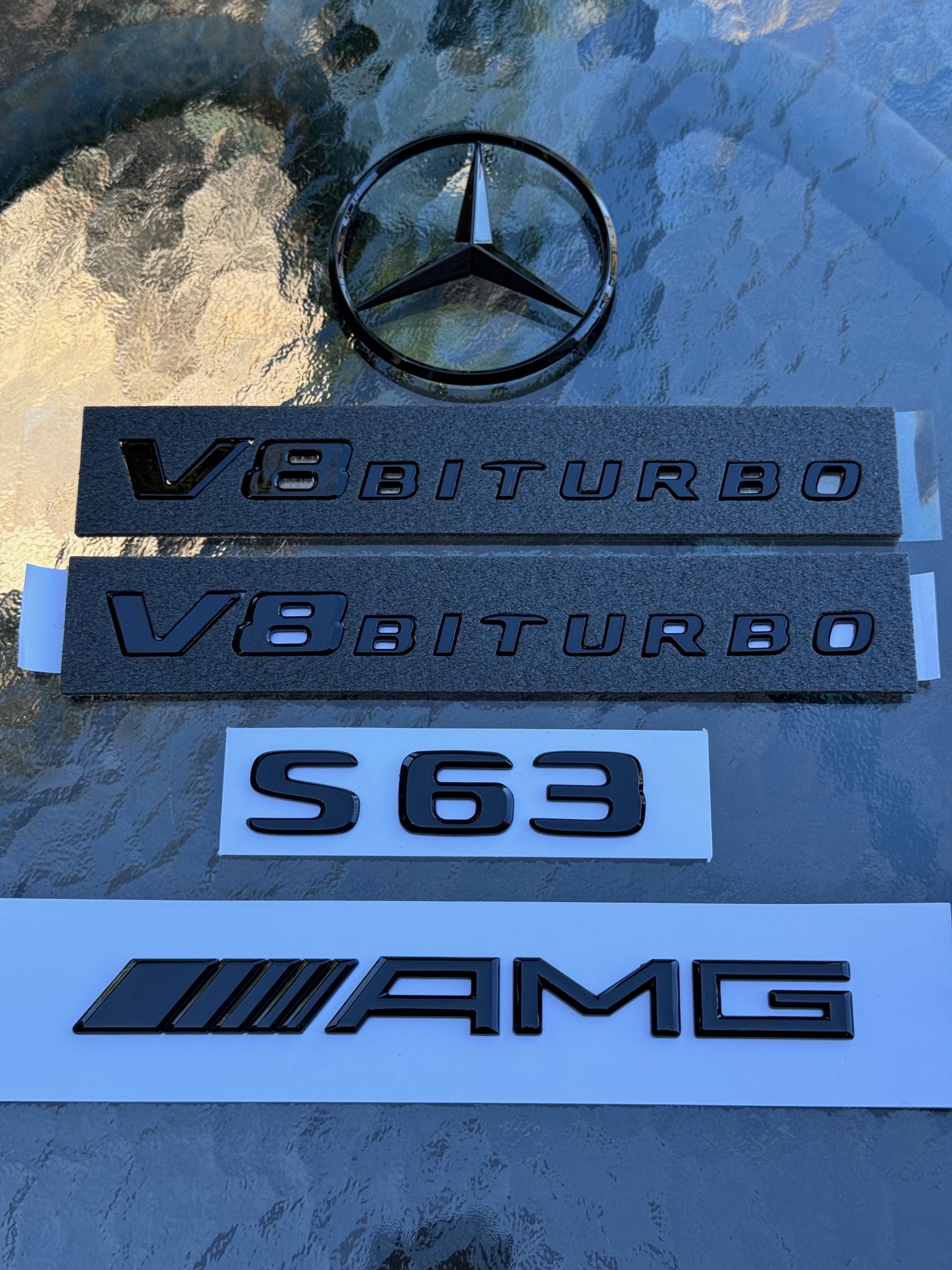Autocollant Lettres Mercedes-Benz Classe A - Argent/noir, 3D/2D Plat, Pour Hayon Arrière