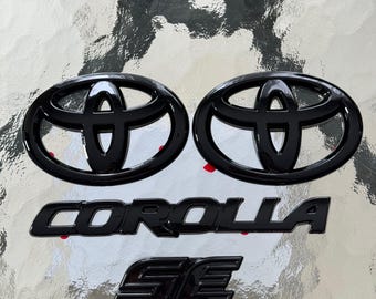 Corolla SE Emblem Overlay Set - Gloss Black (for: 2020+)
