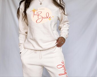 The Bride Sweatpants | Bridal Crew, Bride-to-be, Bridesmaids, Wedding Party, Lounge wear, Matching Set, Gifts