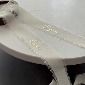 Personalisiertes Ringband | Ringband mit Klettverschluss | Söz Nisan Verlobung | Hochzeit | Wedding | Geschenkband | Chiffon