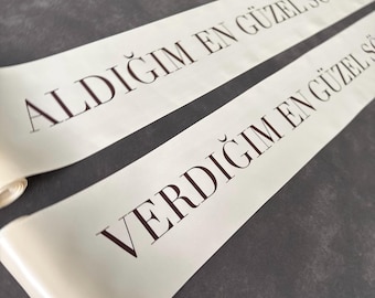 Stuhlschleife | Hochzeit | Standesamt | Verlobung | Söz | Satinband | Elfenbein | Satinband | Hochzeitsdeko | Eventdeko | Verlobungsdeko