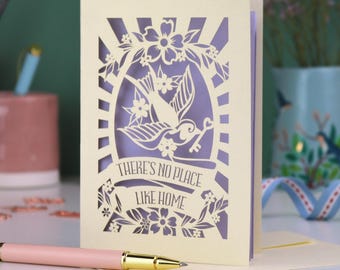 Laser Cut New Home Card | There's No Place Like Home