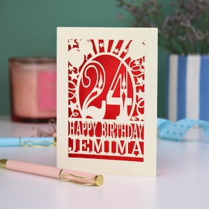 Personalised Birthday Card | Laser Cut Any Age