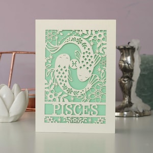 Carte d'anniversaire Poissons Papercut