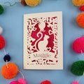 Personalised Papercut Cat Birthday Card, Paper Cut Cards for Children, Cat Lady Birthday Card