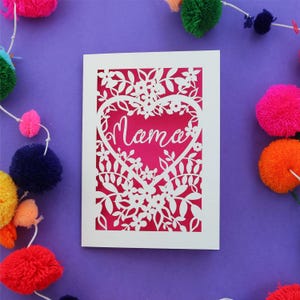 Mama Paper Cut Mother's Day Card