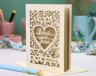 Personalised Vow Renewal Card | Laser Cut Keepsake