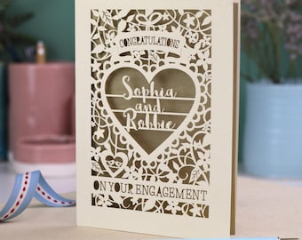 Personalised Engagement Card | Laser Cut On Your Engagement Design