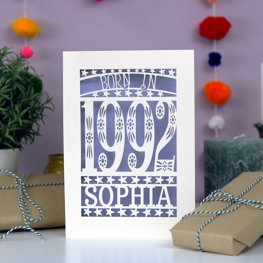 Born In 1992 Birthday Card 30th Birthday Card Personalised Etsy Born In 1992 Birthday Card 30th Birthday Card Personalised Etsy