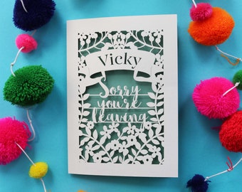 Personalised Leaving Card, Papercut Sorry You're Leaving Card, sku_leaving