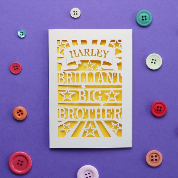 Brilliant Big Brother Papercut Card, SKU_bigbrothersisternew