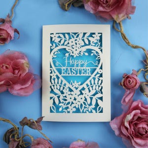 Papercut Osterkarte, Spezielle Laser Cut Osterkarten
