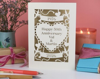Tarjeta De Aniversario De Boda Personalizada, Cobre, Copa De Champán, Para Esposo O Esposa, 7 Años, Hecha A Mano Con Sobre Incluido