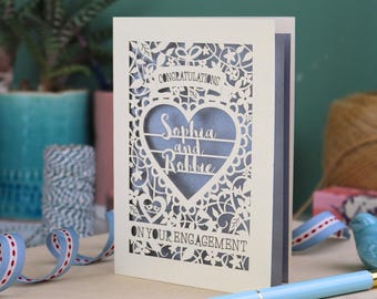 Personalised Engagement Card | Laser Cut On Your Engagement Design