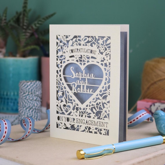 Personalised Engagement Card | Laser Cut On Your Engagement Design