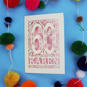 Carte personnalisée pour 60 ans