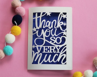 Paper Cut Thank You Card