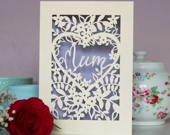 Mum Papercut Card for Mother's Day, SKU_m.u.mum (mum)