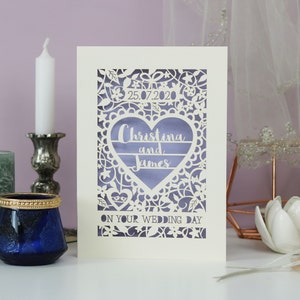 Personalisierte Karte am Hochzeitstag für Schwiegertochter und Schwiegersohn