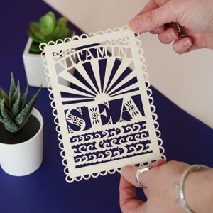 Carte postale vitaminée Sea Papercut, citation motivante, positivité, dicton inspirant