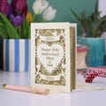 Golden Wedding Anniversary Papercut Card for 50th Anniversary