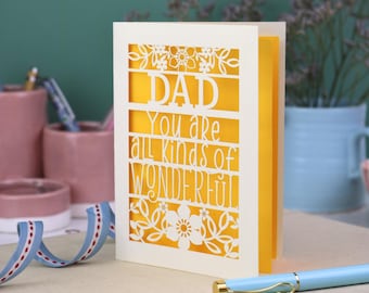 Happy Father's Day Card, Personalised Dad You Are All Kinds of Wonderful