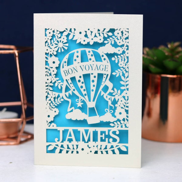 Personalised Papercut Bon Voyage Card, SKU_bon_voyage