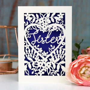 Carte soeur papercut