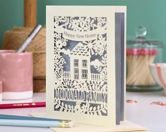 Personalised New Home Card - Laser Cut Design