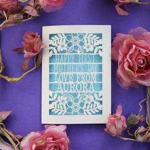 Personalised Papercut First Mother's Day Card