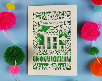 Personalised New Home Card - Laser Cut Design