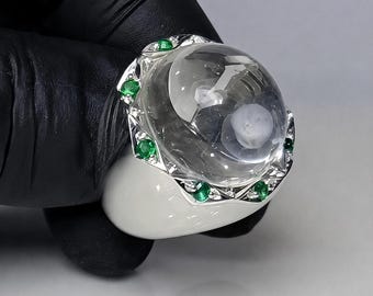 Natural Dur e Najaf Ring for Men, 12 Carat Dur e Najaf Quartz Ring, Handmade 925 Sterling Silver Ring, Islamic Ring,  Gift for Him