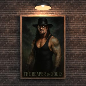 Undertaker Digital Poster - The Reaper of Wrestling – Dark Legend Wall Art