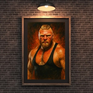 Brock Lesnar Poster - The Beast Unleashed – Power & Fury Wall Art