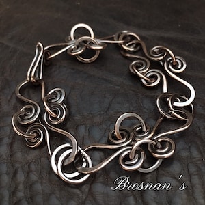 U-Link Bracelet in 16 ga. Copper Wire, Sterling Silver, or Brass