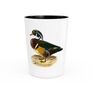 Vaso de chupito de pato de madera Drake / Arte vintage de aves acuáticas Without Name