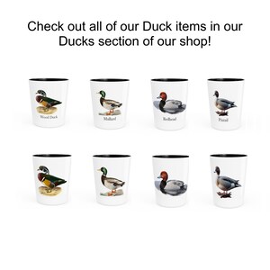 Vaso de chupito de pato de madera Drake / Arte vintage de aves acuáticas imagen 9